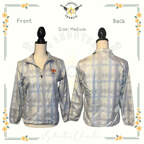 Nike Golf Womens 1/4 Zip Oaktree Windbreaker Sz Medium Plaid Multi Sporty Jacket - Picture 1 of 8